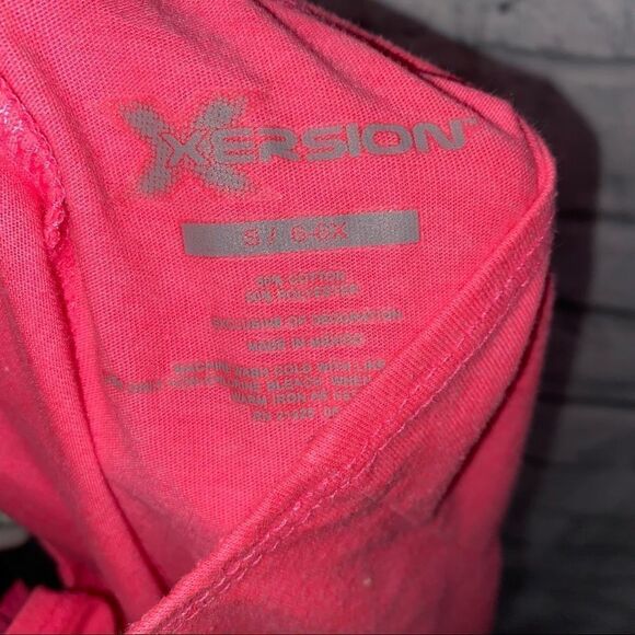 Xersion racerback tank top pink with black straps girls size Small 6-6X - Picture 3 of 4